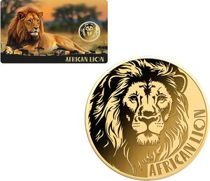 Monnaie AFRICAN LION 1/1000 Oz Or 3000 Francs Chad