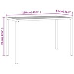 vidaXL Ensemble de salle à manger de jardin 2 Pièces anthracite acier