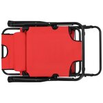 vidaXL Chaises longues pliables 2 Pièces avec repose-pied Acier Rouge