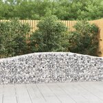 vidaXL Paniers à gabions arqués 20 Pièces 400x50x60/80 cm Fer galvanisé