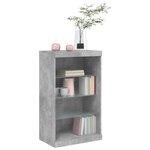 vidaXL Buffet avec lumières LED gris béton 60 5x37x100 cm