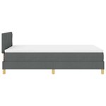 vidaXL Lit à Sommier avec Matelas Gris Foncé 120x200 cm Tissu