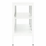 vidaXL Buffet Blanc 105x35x70 cm Acier et verre