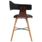 vidaXL Chaises à manger lot de 2 noir similicuir et bois courbé