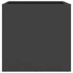vidaXL Jardinières 2 Pièces noir 42x40x39 cm acier laminé à froid