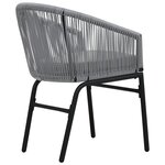 vidaXL Chaises de jardin lot de 2 Anthracite Rotin PE