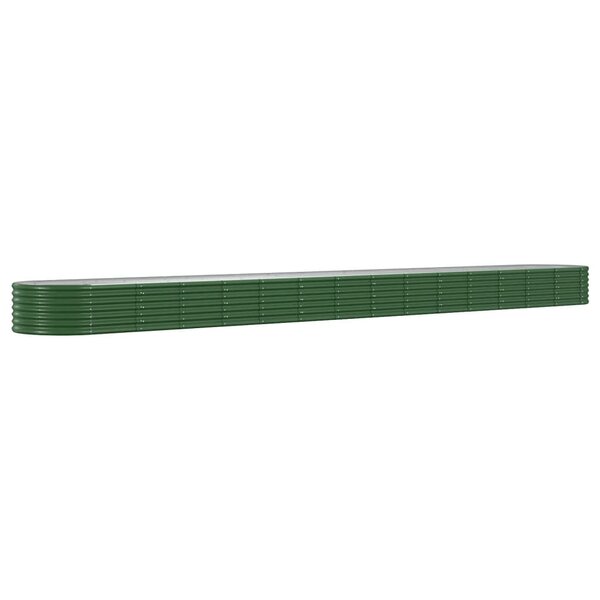 vidaXL Lit surélevé de jardin Acier galvanisé 620x80x36 cm Vert