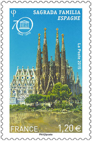 Timbre Unesco - Sagrada Familia