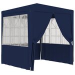 vidaXL Tente de réception avec parois latérales 2 5x2 5 m Bleu 90 g/m²