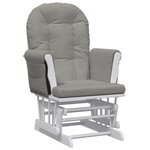 vidaXL Chaise berçante avec repose-pied Gris clair Tissu