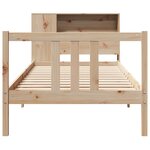 vidaXL Lit bibliothèque sans matelas 90x190 cm bois de pin massif