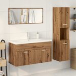 vidaXL Ensemble de meubles salle de bain 4 Pièces bois d'ingénierie