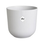 Pot de fleur Jazz Rond - Blanc - L 35 x B 34.5 x hauteur 32 cm - Intérieur 100  recyclé