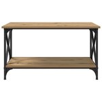 vidaXL Table basse chêne artisanal 80 x 45 x 45.5 cm Bois d'ingénierie