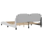 vidaXL Cadre de lit Viana sans matelas blanc 180x200 cm similicuir