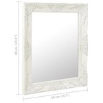 vidaXL Miroir mural style baroque 50x60 cm Blanc