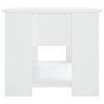 vidaXL Table basse Blanc 79x49x41 cm Bois d'ingénierie