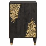 vidaXL Cabinet de salle de bain avec stockage Noir 38 x 33 x 58 cm