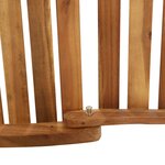 vidaXL Chaise longue avec coussin Bois d'acacia solide Gris foncé