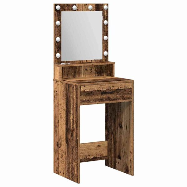 vidaXL Table de Toilette avec tiroir Bois ancien 50 x 41 x 135 cm