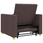 vidaXL Canapé-lit escamotable simple Marron foncé 90 x 165 x 87 cm