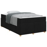 vidaXL Cadre de lit avec matelas Noir 120 x 200 cm tissu