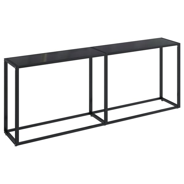 vidaXL Table console Noir 200x35x75 5 cm Verre trempé
