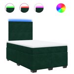 vidaXL Sommier à lattes de lit et matelas Vert foncé 120x200cm Velours