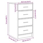 vidaXL Buffet en chêne fumé 40x41x75 cm en bois d'ingénierie