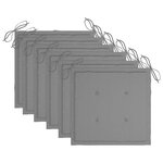 vidaXL Chaises pliables de jardin avec coussins lot de 6 Bois de teck