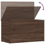 vidaXL Coffre de rangement Chêne marron 84x42x46 cm Bois d'ingénierie