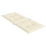 vidaXL Coussins de chaise de jardin dossier haut lot de 4 crème tissu