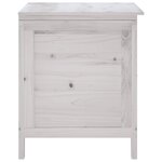 vidaXL Boîte de rangement de jardin blanc bois massif de sapin