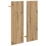 vidaXL Porte-manteau mural avec étagère avec stockage avec miroir Chêne artisan 70 x 10 x 90 cm