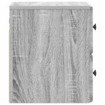 vidaXL Cabinet de chevet mural 2 Pièces Sonoma gris 34 5 x 33 x 40 cm
