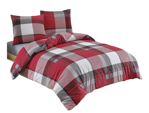 Parure de lit RIVER 240 x 220 cm - Rouge