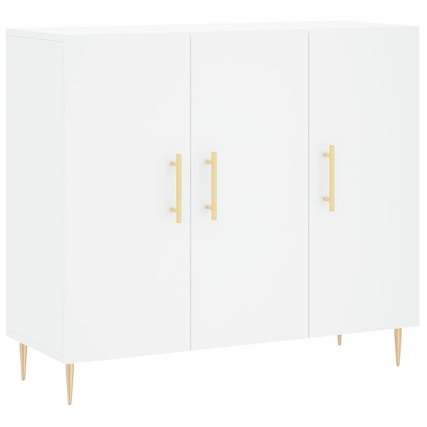 vidaXL Buffet blanc 90x34x80 cm bois d'ingénierie