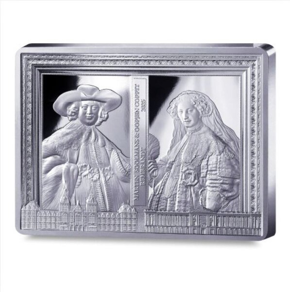 Marten Soolmans et Oopjen Coppit  Rembrandt Monnaie de 50€ argent 100g