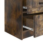 vidaXL Cabinet de chevet avec tiroir Chêne fumé 43 x 34 5 x 44 5 cm