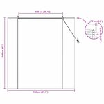 vidaXL Store de Fenêtre Géométrique Marron 150 x 160 cm Bambou