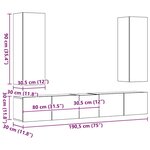 vidaXL Ensemble de meubles TV 5 Pièces Chêne sonoma Bois d'ingénierie