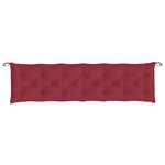 vidaXL Coussins de banc de jardin 2 Pièces rouge bordeaux tissu Oxford