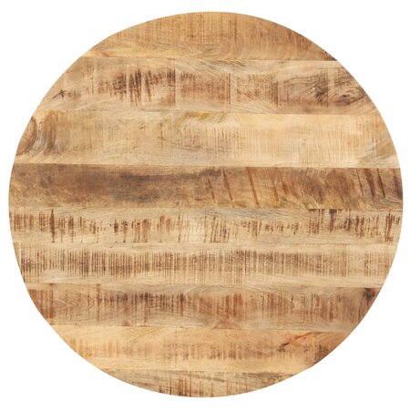 vidaXL Dessus de table Bois de manguier solide Rond 25-27 mm 50 cm