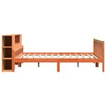 vidaXL Lit bibliothèque sans matelas cire marron 180x200cm bois massif