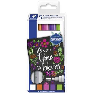 Lumocolor marqueur à la craie chalk marker  étui de 5 staedtler