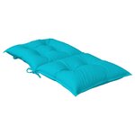 vidaXL Coussins de chaise de jardin à dossier bas lot de 4 turquoise