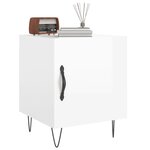 vidaXL Table de chevet blanc brillant 40x40x50 cm bois d’ingénierie