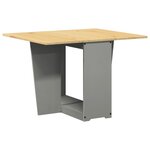 vidaXL Table à manger papillon pliable Corona gris bois de pin massif