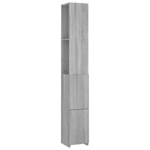 vidaXL Armoire de bain sonoma gris 25x26 5x170 cm bois d'ingénierie