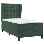 vidaXL Sommier à lattes de lit avec matelas Vert foncé 90x200 cm